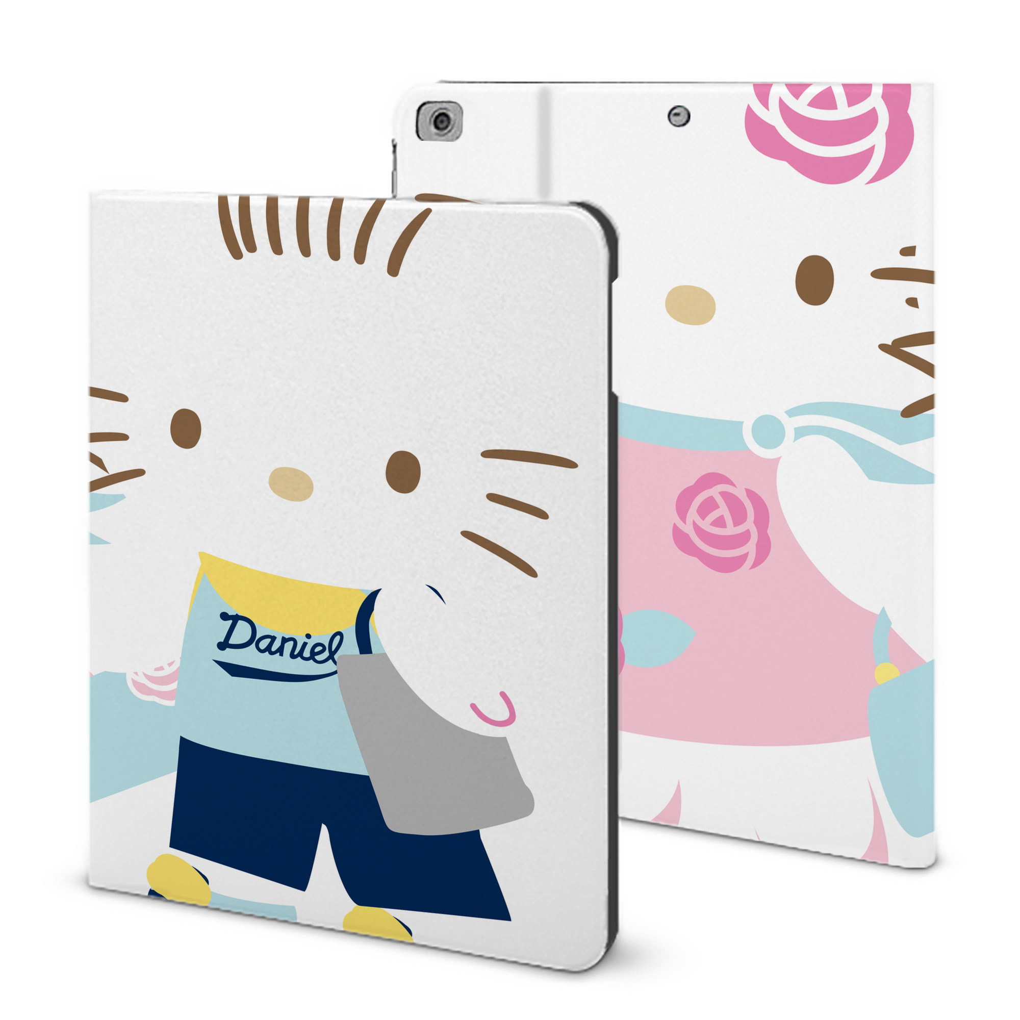 （画像用） Hello Kitty ハローキティ IPad ケース ブック型 PUレザー TPU 耐衝撃 軽量 薄型 ペン収納なし 全面保護 IPad 各モデル対応